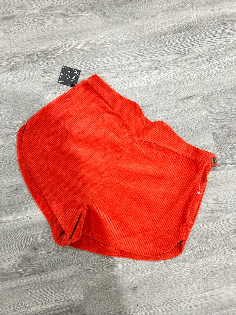Nasty Gal Red High Waist Corduroy Shorts